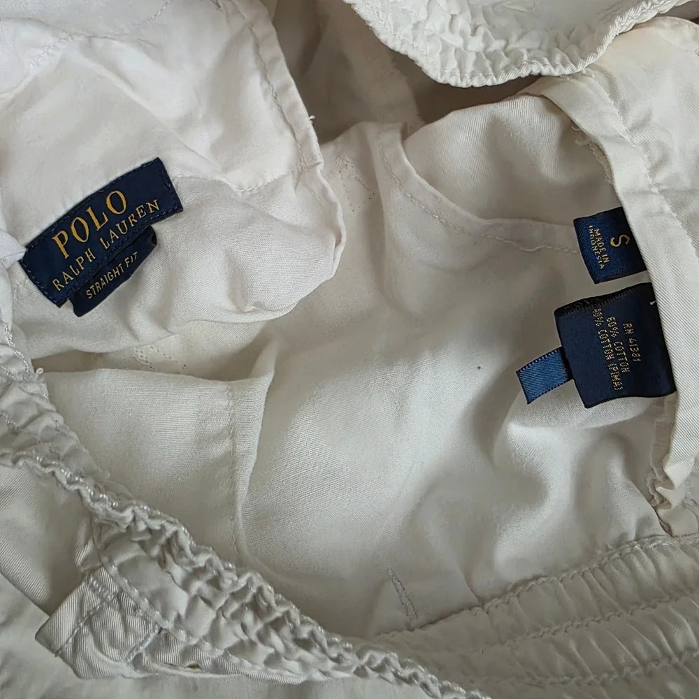 Polo Ralph Lauren Mens White Pima Cotton Straight Fit‎ Drawstring Shorts 28